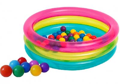 Бассейн надувной, 86 х 25 см, с шариками 50 штук, 1-3 лет, 48674NP INTEX