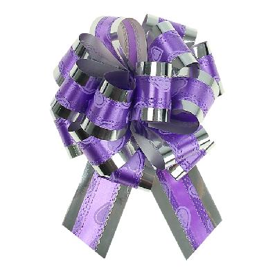 Бант-шар №3,2 серебро Воздушные сердца на фиолетовом 848863 от интернет-магазина Континент игрушек