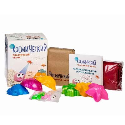 Песок космический. Песочница+формочки. Классический 1кг от интернет-магазина Континент игрушек
