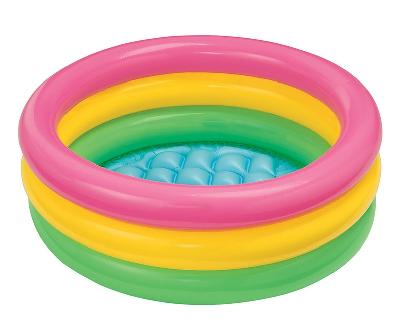 Intex Бассейн надувной Радуга 34 л, 61x22 см, надувное дно, от 1 до 3 лет 57107