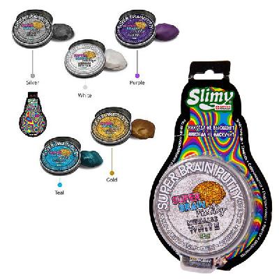 Жвачка для рук "Super Brain Putty", серия "Металлик", 5 цветов без ассортименте, 75 гр. от интернет-магазина Континент игрушек