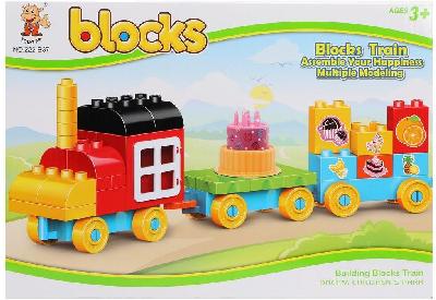 Конструктор Паровозик, 51 деталь от интернет-магазина Континент игрушек