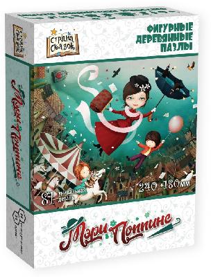 Пазл Фигурный деревянный Мэри Поппинс 81 деталь от интернет-магазина Континент игрушек