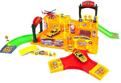 Парковка, в наборе с металлическими машинками P7188 от интернет-магазина Континент игрушек