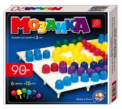 Мозаика d15 / 6 цветов / 90 шт от интернет-магазина Континент игрушек