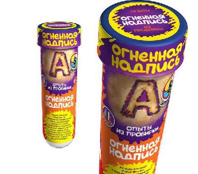 Набор для экспериментов. Опыты из пробирки. Огненная надпись (12 шт в гофре) от интернет-магазина Континент игрушек