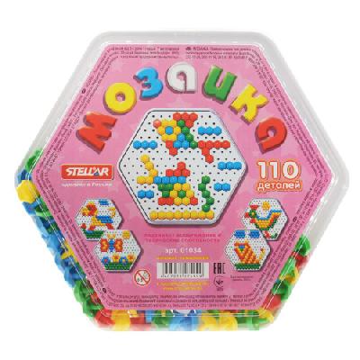 Мозаика (диаметр 13мм/110 деталей), шестигранная коробка от интернет-магазина Континент игрушек