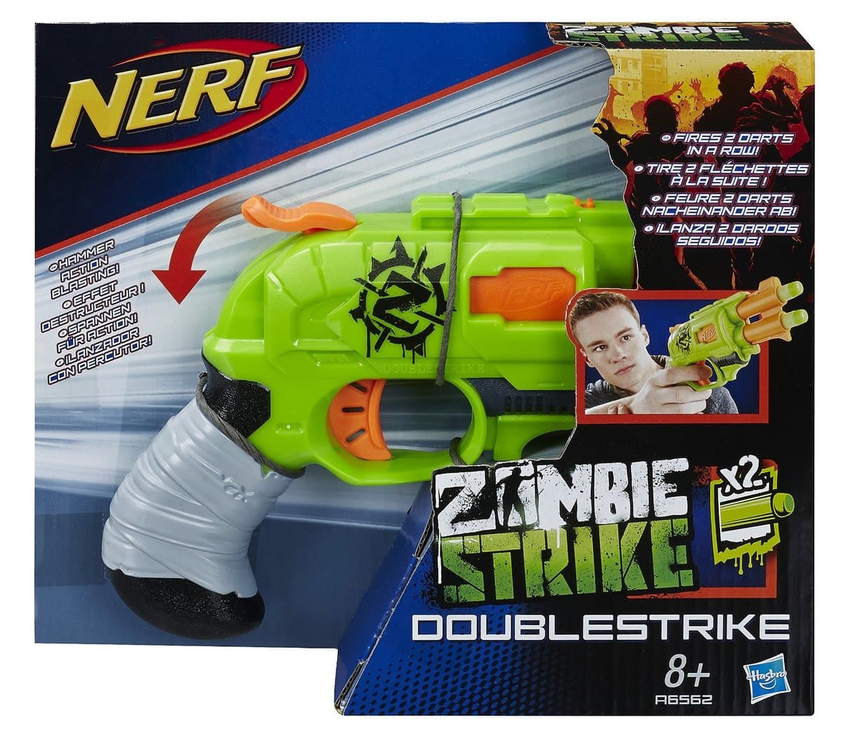 NERF Нёрф Зомби Страйк. Двойной Удар, 8+