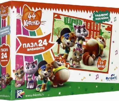 Пазл 24. 44Котенка. Отдыхаем +наклейки от интернет-магазина Континент игрушек