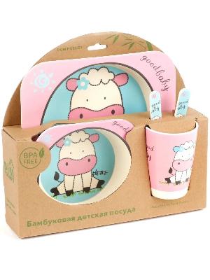 Набор детской посуды DOM POSUDY «Овечки», гипоаллергенная, 5 предметов
