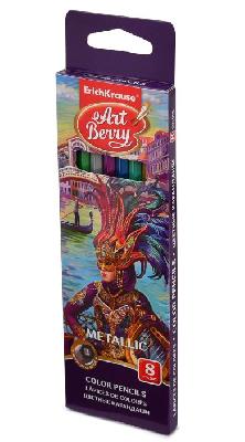 Карандаши цветные шестигранные ArtBerry Metallic 8 цветов от интернет-магазина Континент игрушек