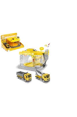 Парковка-автомойка «Стройка», с машинкой и рацией, поливает водой, свет и звук от интернет-магазина Континент игрушек