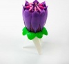 Свеча для торта музыкальная "Тюльпан", фиолетовая, 12×5 см 2385924 от интернет-магазина Континент игрушек