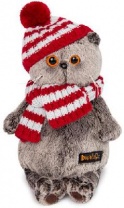 Басик в полосатой шапке с шарфом 19 см от интернет-магазина Континент игрушек