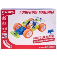 Конструктор гибкий "Гоночная машина Fun Red", 60 деталей от интернет-магазина Континент игрушек