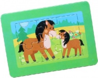 Пазл в рамке "Лошадки" 6 эл (14,5*10,5 см) от интернет-магазина Континент игрушек