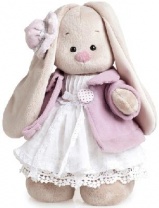 Зайка Ми в фиолетовом пальто и белом платье (малый) от интернет-магазина Континент игрушек