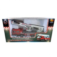 Спецтехника. Пожарная машина, 1:50 металлическая, механическая с подвижной кабиной и кузовом от интернет-магазина Континент игрушек