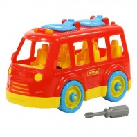 Конструктор-транспорт "Автобус" (в сеточке) от интернет-магазина Континент игрушек