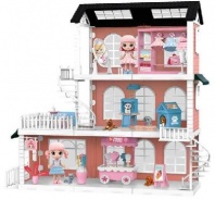 Модульный домик (собери сам), 8 секций. Мини-куколки с питомцами в гостинной, в столовой, на кухне от интернет-магазина Континент игрушек