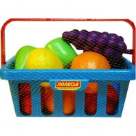 Набор продуктов с корзинкой №2 (9 элементов) (в сеточке) от интернет-магазина Континент игрушек
