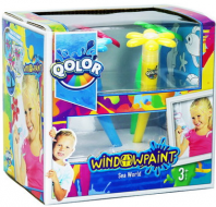 Набор фломастер-кисточка, краски акриловые "Window paint" в наборе 4 цвета, блистер-упаковка от интернет-магазина Континент игрушек