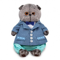 Кот Басик в голубом пиджаке 22 см от интернет-магазина Континент игрушек