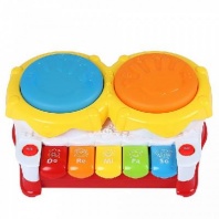 Развивающая игрушка "Первые уроки музыки" с барабаном, пианино, режимы на русском языке от интернет-магазина Континент игрушек