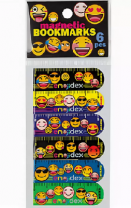 Закладки для книг "Смайлы" магнитно-пластиковые, 6 штук в комплекте от интернет-магазина Континент игрушек