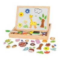 Чудо-чемоданчик Зоопарк (доска для рисования, меловая доска, фигурки на магнитах) от интернет-магазина Континент игрушек