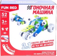 Конструктор гибкий "Транспорт 2в1 Fun Red", 52 детали от интернет-магазина Континент игрушек