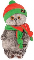Басик в оранжево-зеленой шапке и шарфике 19 см от интернет-магазина Континент игрушек