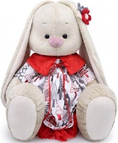 Зайка Ми Большой в платье с красным воротничком от интернет-магазина Континент игрушек