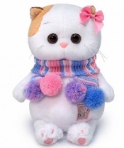 Кошечка Ли-Ли Baby в полосатом шарфике мягкая игрушка от интернет-магазина Континент игрушек