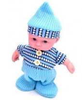 Кукла 20 см в синем костюмчике, ходит, повторяет фразы от интернет-магазина Континент игрушек