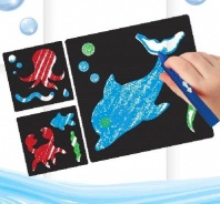 Набор для рисования мелками в ванной "Морские приключения!", трафареты 3 шт., мелки 3 цвета 3147573