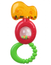 Игрушка развивающая погремушка с прорезывателем и шариками внутри, Bondibon 22,4х16,5 см., MS0011