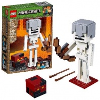Конструктор LEGO Minecraft Большие фигурки, скелет с кубом магмы от интернет-магазина Континент игрушек
