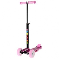 Самокат стальной, колеса световые, цвет фиолетовый от интернет-магазина Континент игрушек
