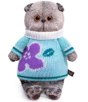 Кот Басик в весеннем свитере 19 см мягкая игрушка от интернет-магазина Континент игрушек