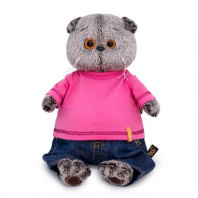 Мягкая игрушка «Басик в джинсах и малиновой футболке», 30 см от интернет-магазина Континент игрушек