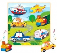 Вкладыши со звуками транспорта "Транспорт" от интернет-магазина Континент игрушек