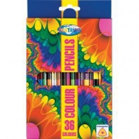 Карандаши цветные 36 цветов, двусторонние 18 штук, деревянные, длина 177 мм от интернет-магазина Континент игрушек