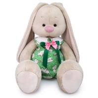 Зайка Ми Большой в зеленом комбинезоне с кроликами от интернет-магазина Континент игрушек