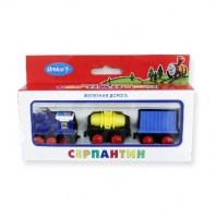 Поезд инерционный, 3 вагона, в ассортименте 16,8х3,5х7 см. от интернет-магазина Континент игрушек