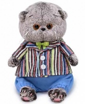 Кот Басик BABY в полосатом пиджаке мягкая игрушка от интернет-магазина Континент игрушек