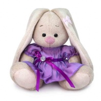 Зайка Ми в сиреневом платье с блеском малыш 15 см от интернет-магазина Континент игрушек