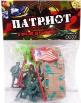 Военный набор с тематическими аксессуарами, 9 предметов, в пакете, 19x15x4 см от интернет-магазина Континент игрушек