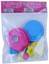 Посудка детская, 7пр., пластик, 13х18х3см, 2 дизайна от интернет-магазина Континент игрушек