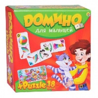 Игра настольная. Домино+Пазлы (18 элементов). Для Малышей от интернет-магазина Континент игрушек